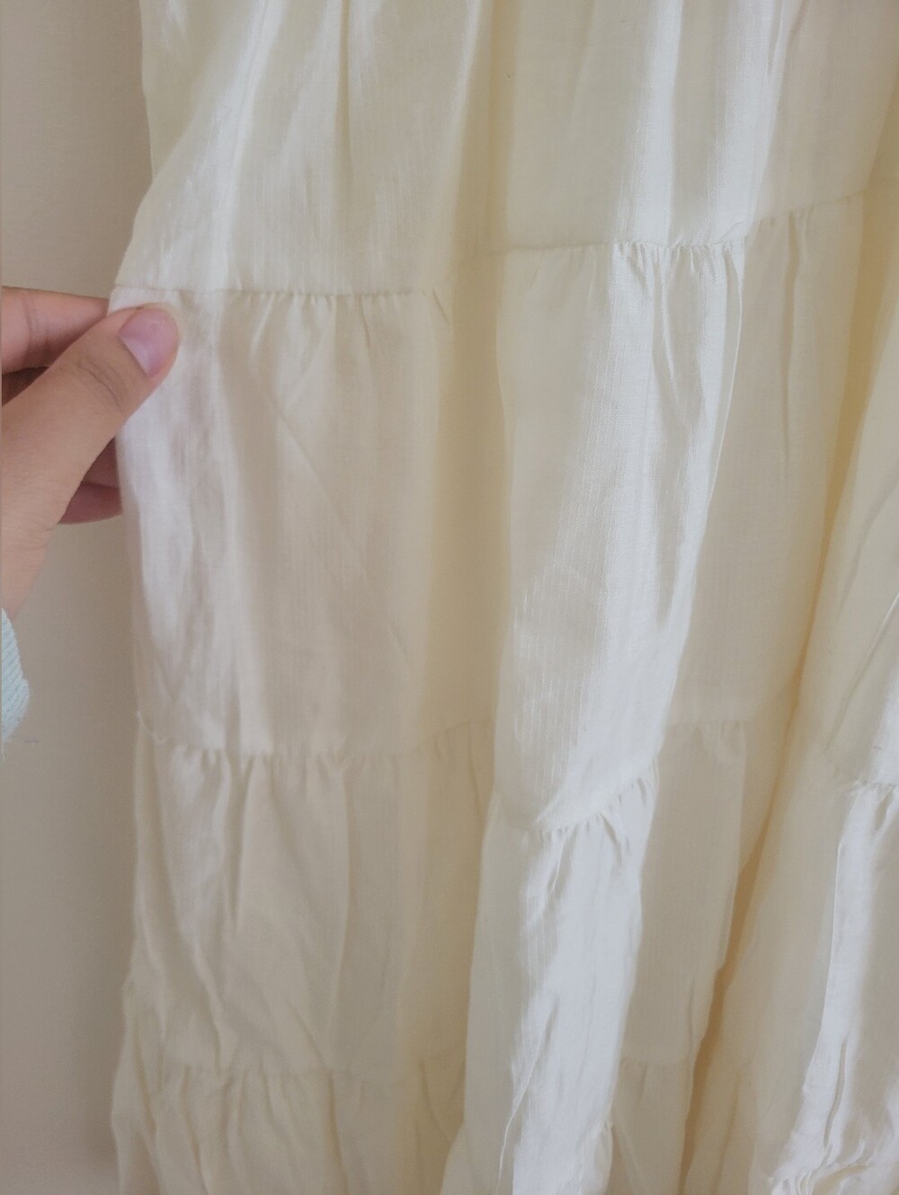 BLU PEPPER Cream Tiered Babydoll Dress - Picture 4 of 5